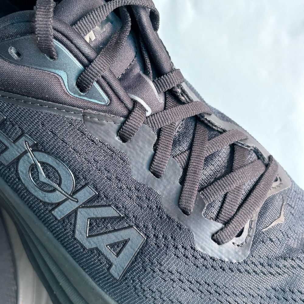 HOKA One One Bondi 8 Women’s 12 Triple Black Running Shoes Cushioned Trainer - Picture 9 of 12